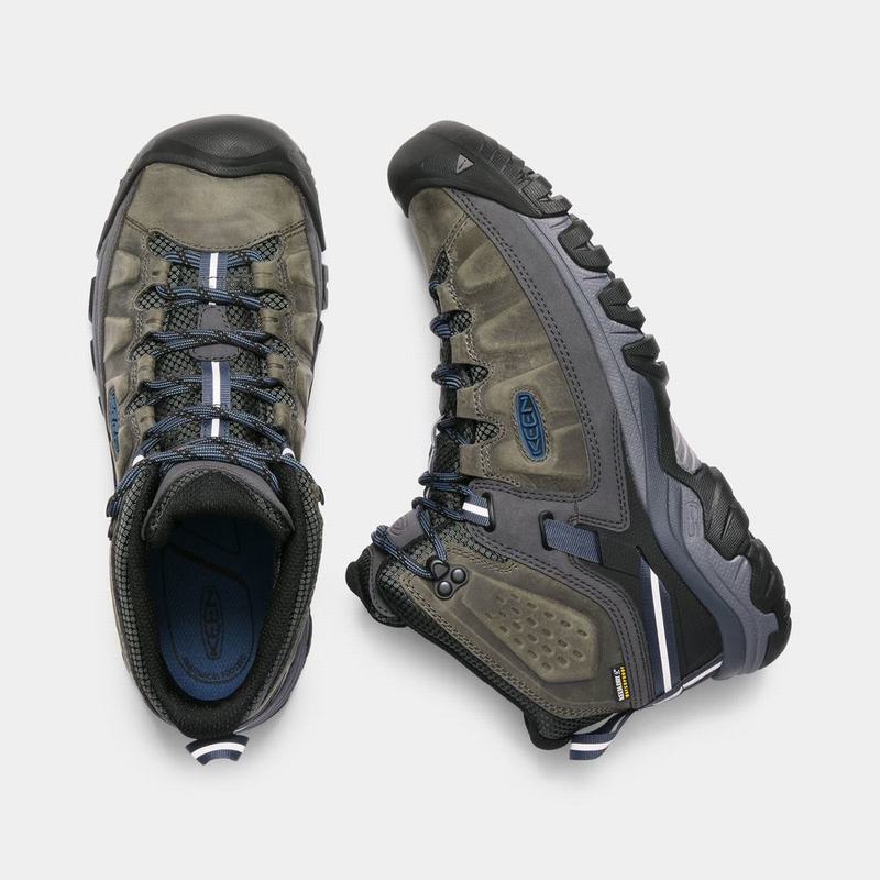 Botas De Montaña Keen Targhee III Waterproof Mid Para Hombre Verde Oliva/Negros - Botas Keen Mexico